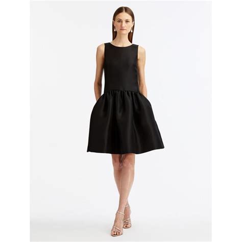 chanel collared black silk drop waist dress|chanel dresses official site.